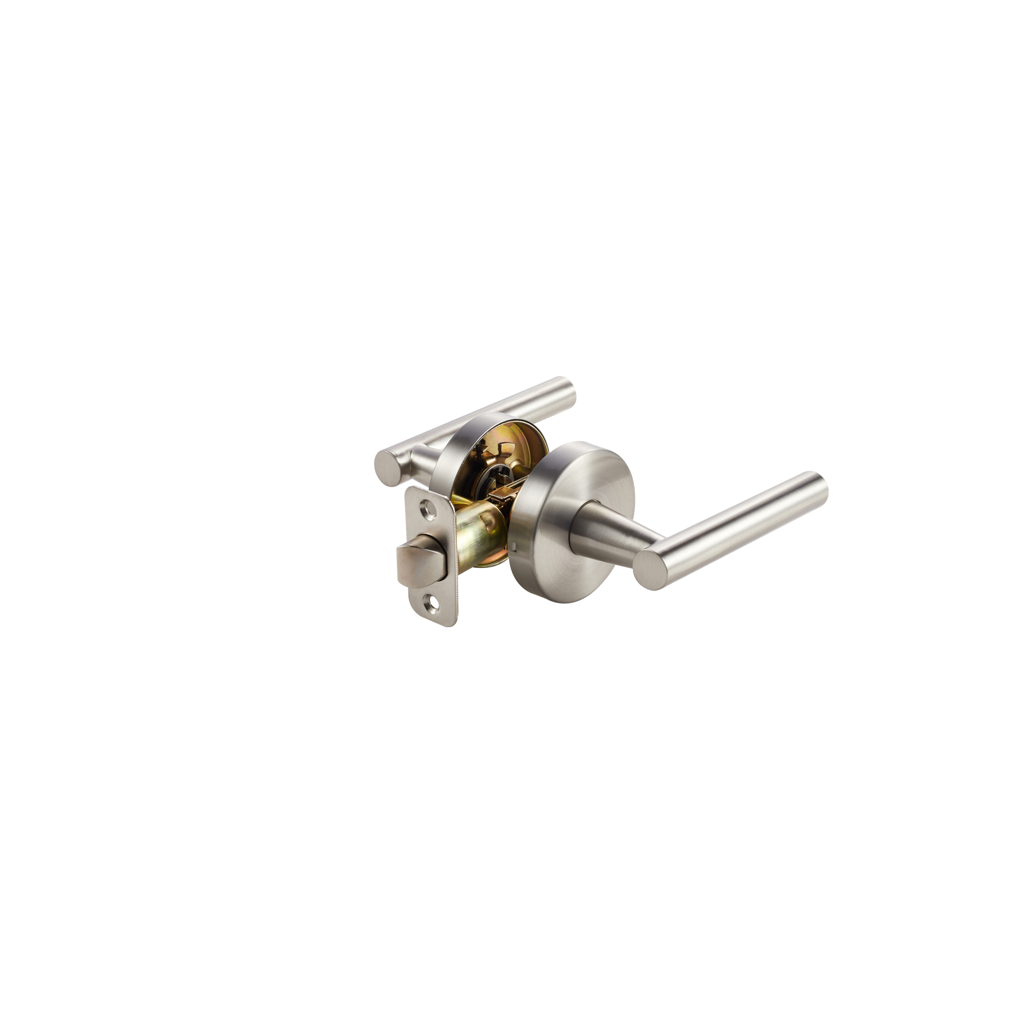 Sapphire Miro Collection Modern Satin Nickel Passage Hall/Closet Door Handle — Grade 3, Model# LS-MIR10-US15
